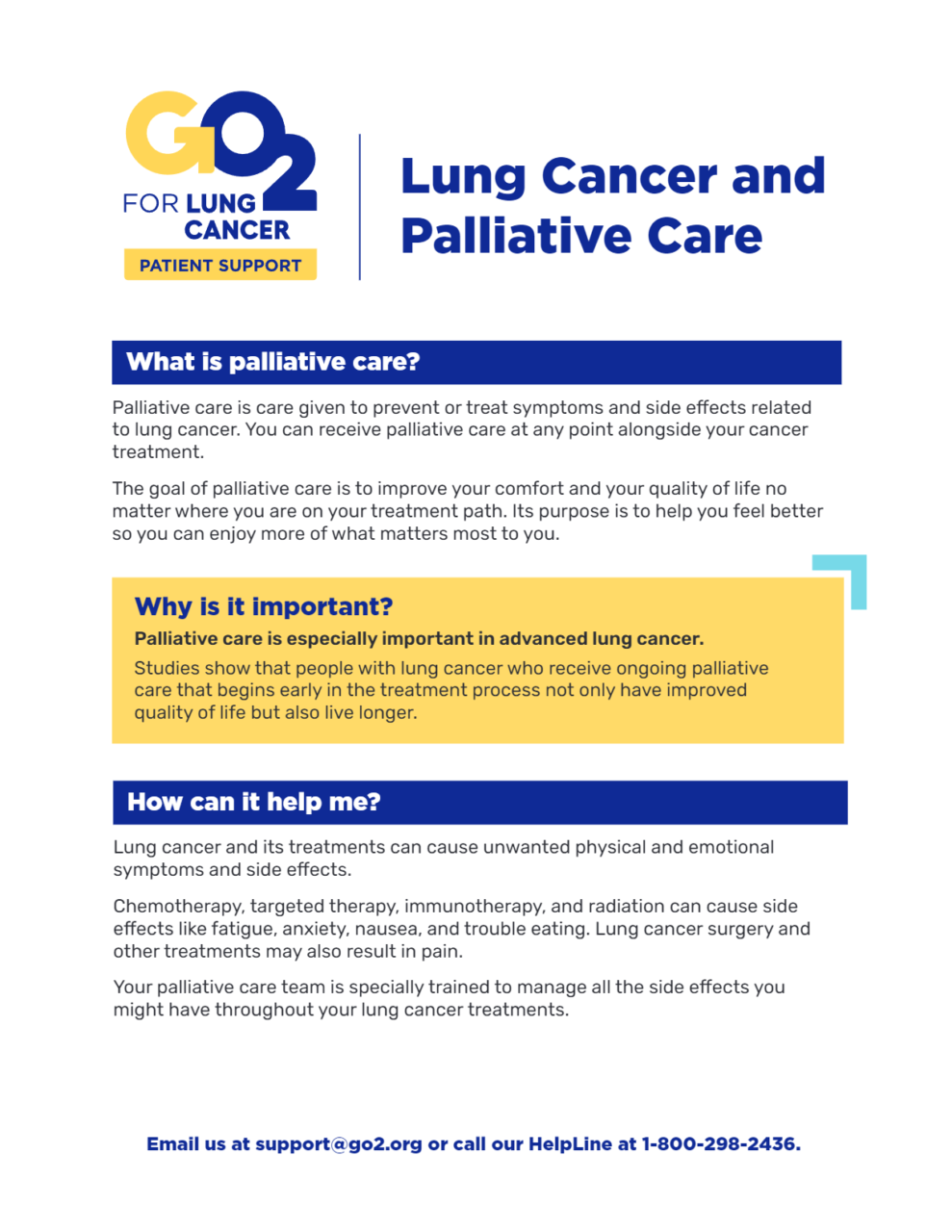 Lung Cancer and Palliative Care
