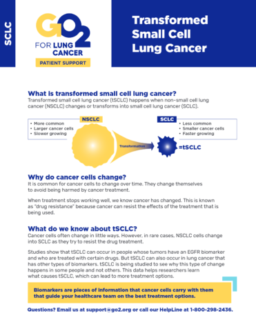 Transformed Small Cell Lung Cancer (tSCLC)